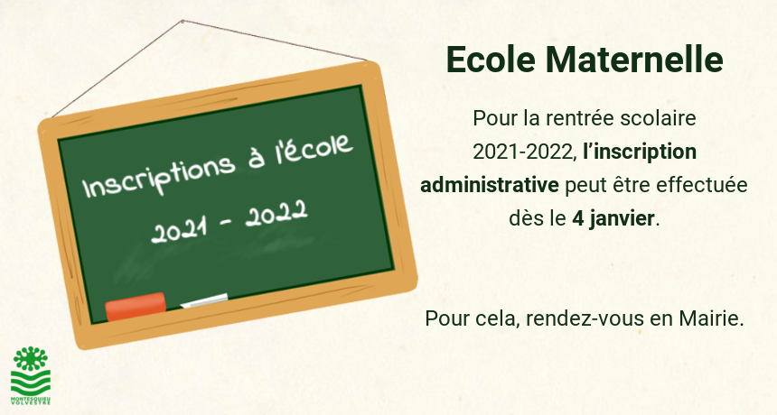 Inscription école 2021