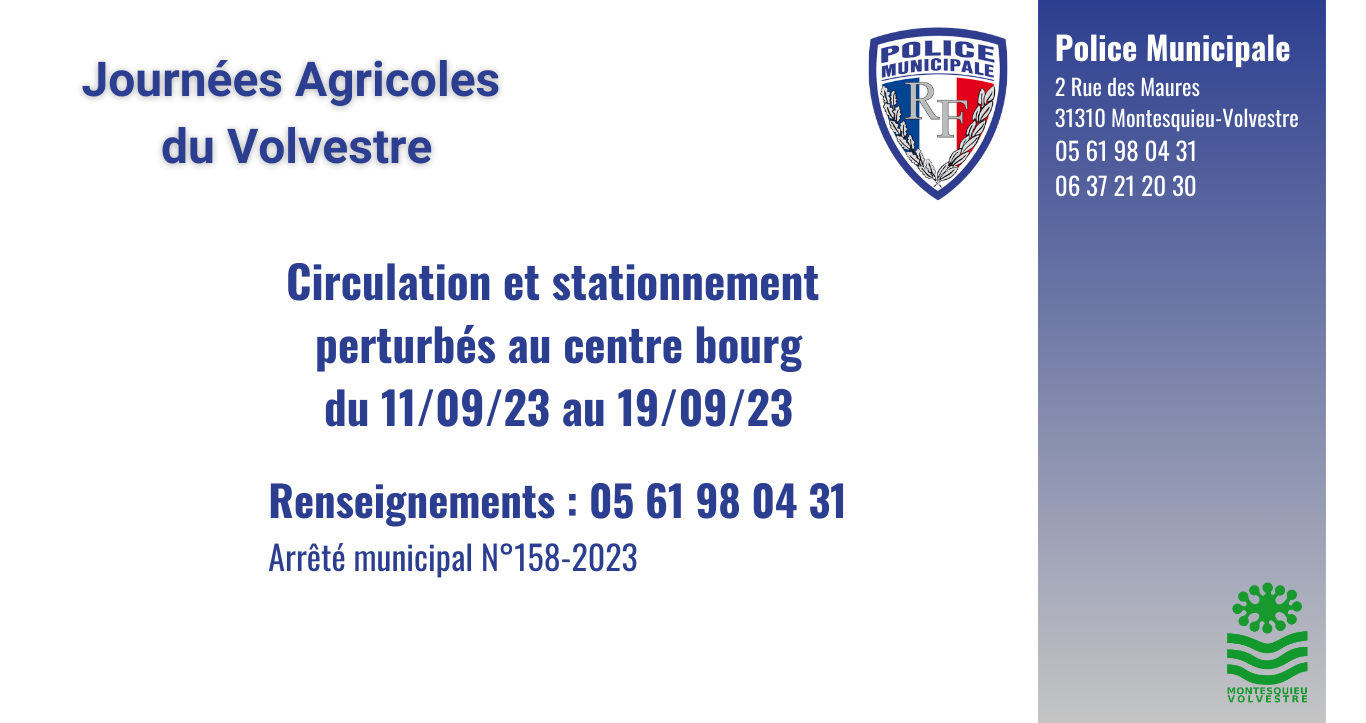 JAV : Circulation et stationnement perturbés