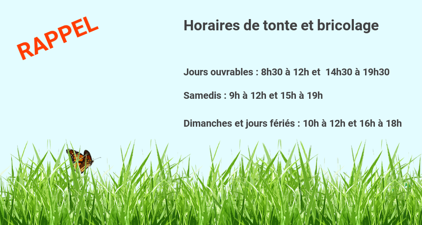 Horaires de tonte