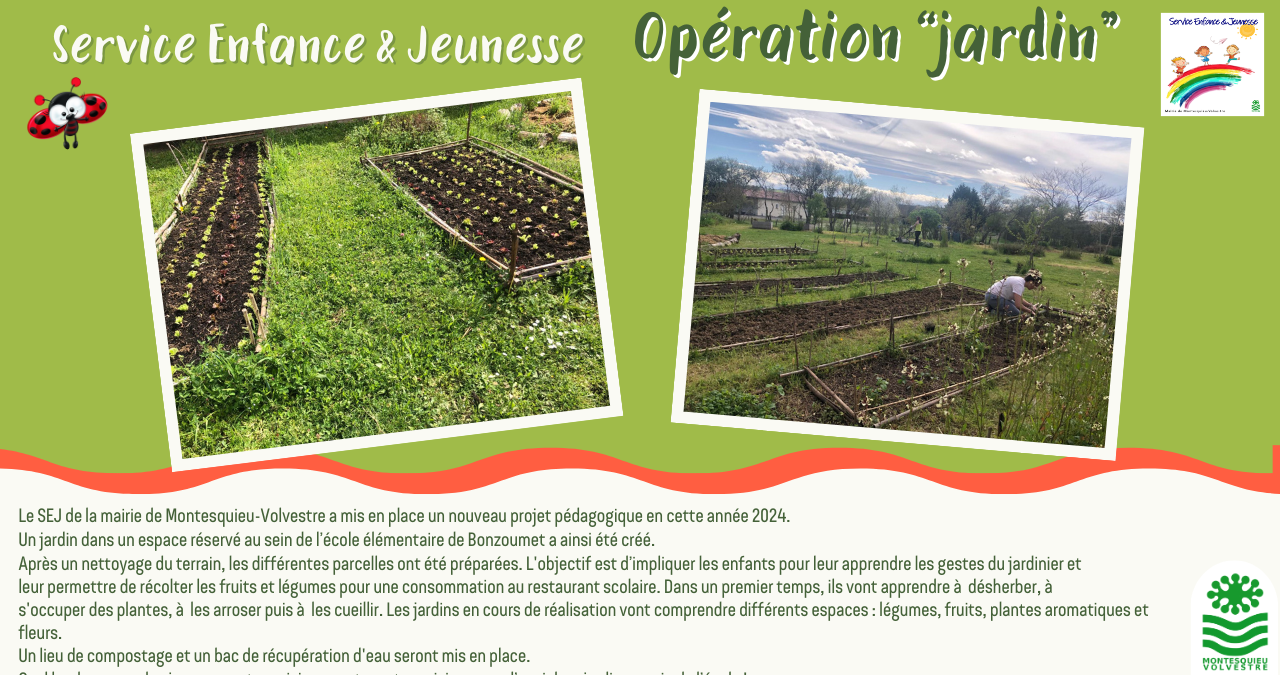 SEJ - Opération Jardin : Le projet prend forme