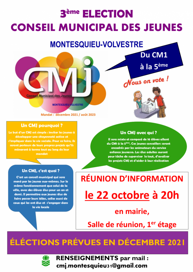 CMJ : Réunion d'information