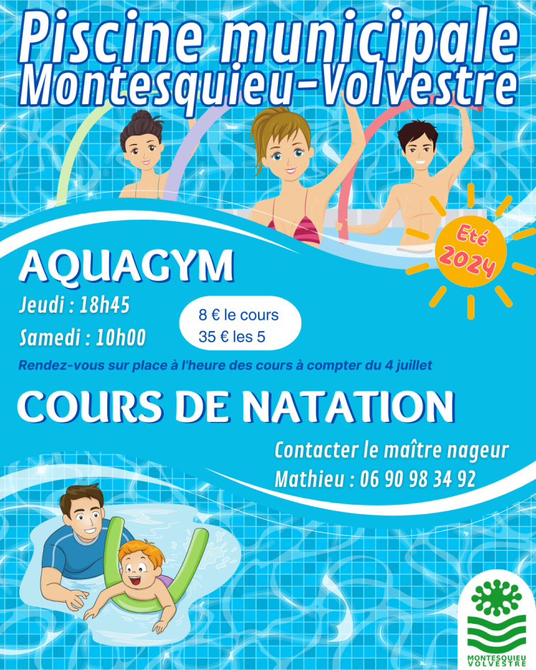 Cours de natation et d'aquagym