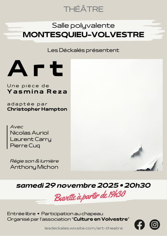 Art de Yasmina Reza - Montesquieu-Volvestre