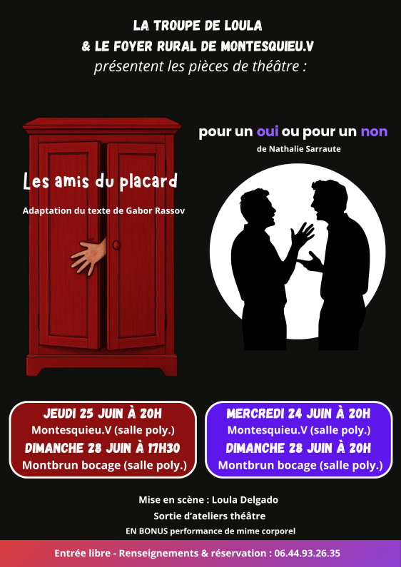Atelier théâtre : spectacles de fin d'année