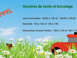 Horaires tonte