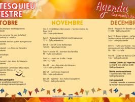 Agenda des manifestations : automne 2026