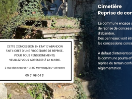 Cimetière : Reprise de concessions