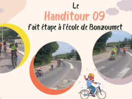 Le Handitour 09 fait étape à l’école de Bonzoumet