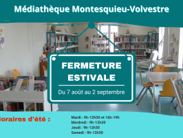 Médiathèque : fermeture estivale