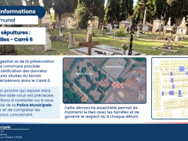 Cimetière communal : Mise à jour des sépultures