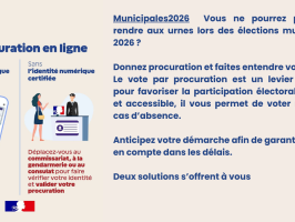 Municipales 2026 : Vote par procuration