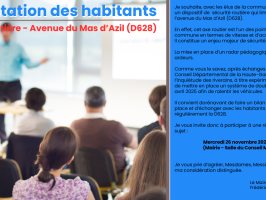 Avenue du Mas d'Azil : Réunion publique