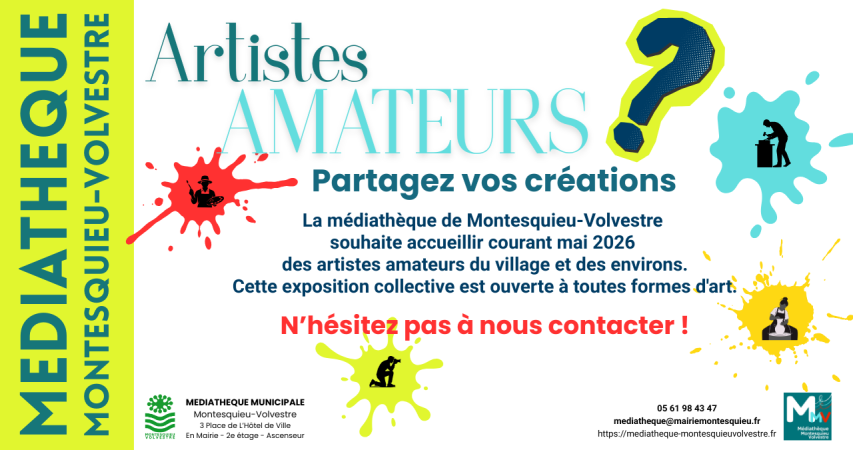 La médiathèque recherche des artistes amateurs