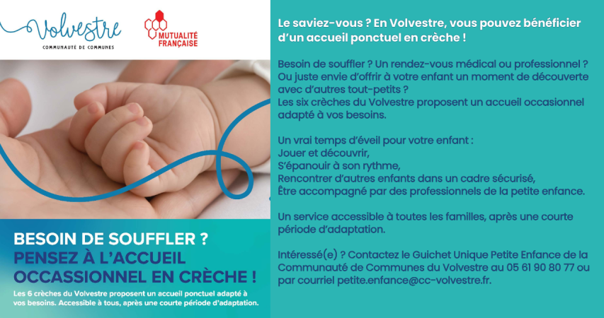 Accueil occasionnel en crèche