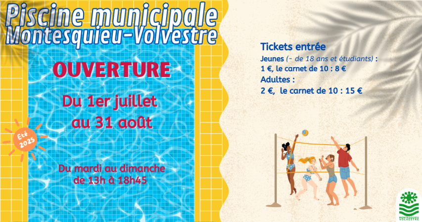 Montesquieu-Volvestre - Piscine municipale : été 2025