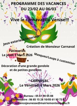 ALSH - Programme des vacances Février 2026
