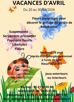 Les vacances de printemps au CLSH